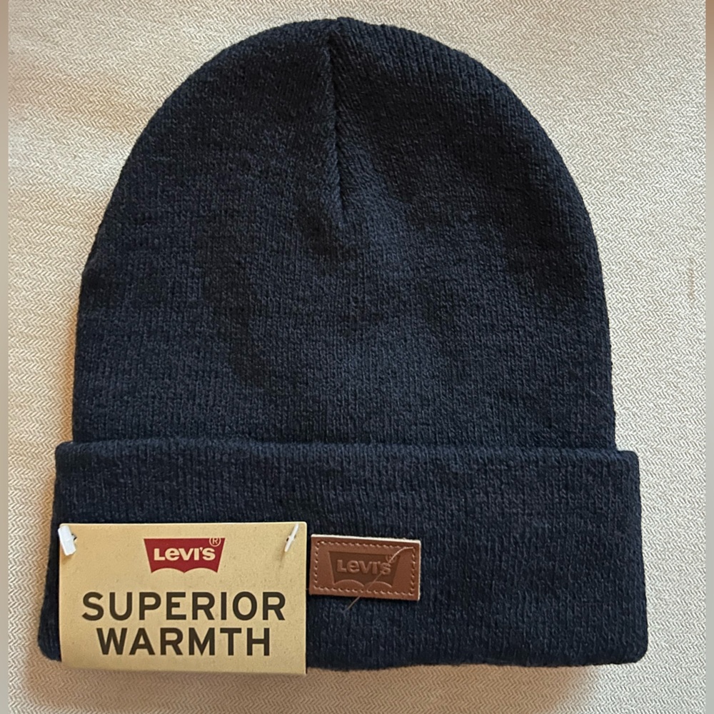 Levi’s Superior Warmth‎ Black Beanie Men’s One Size  NWT